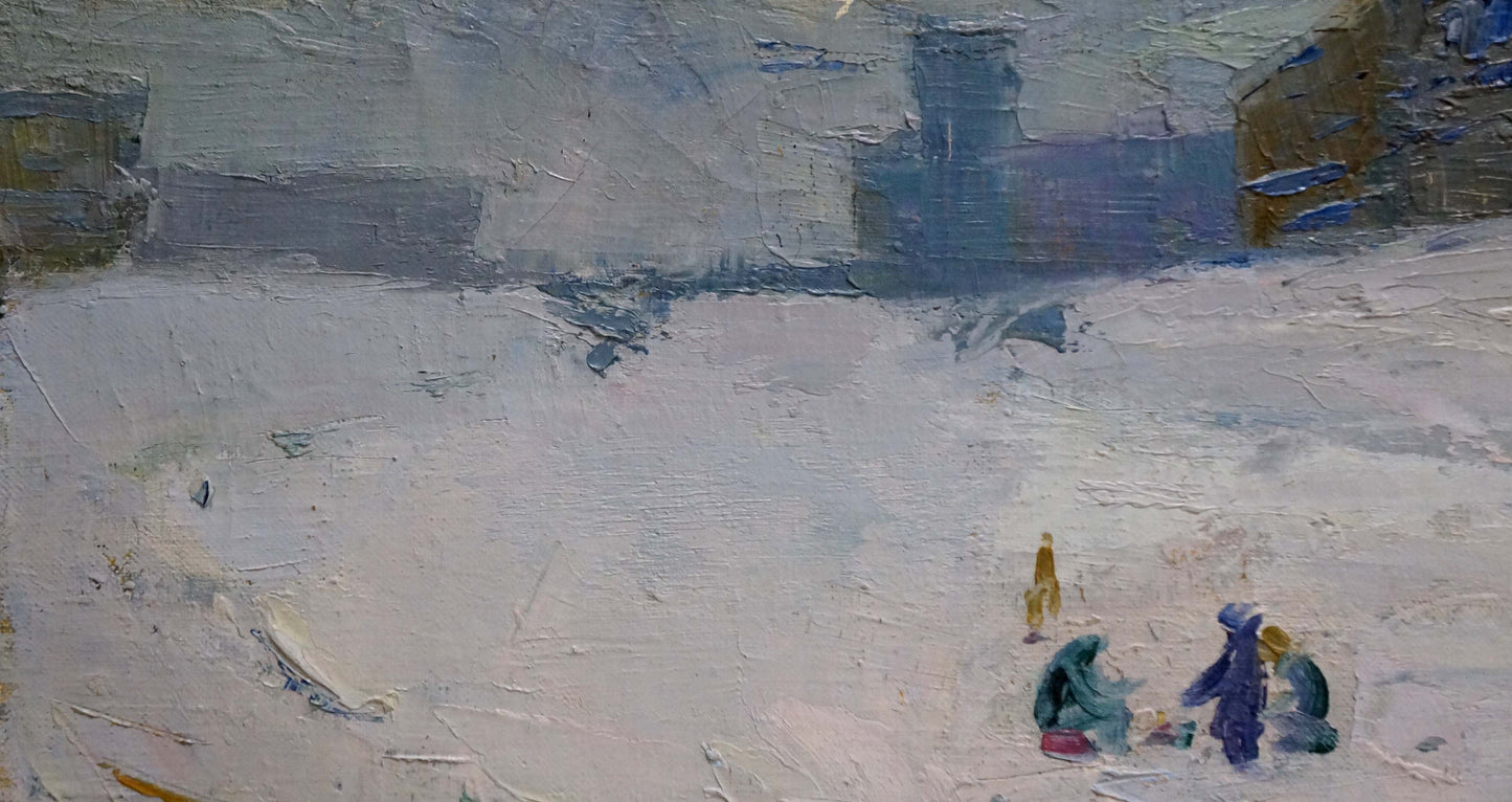 Oil painting Children walk Nikolai Petrovich Petrov
