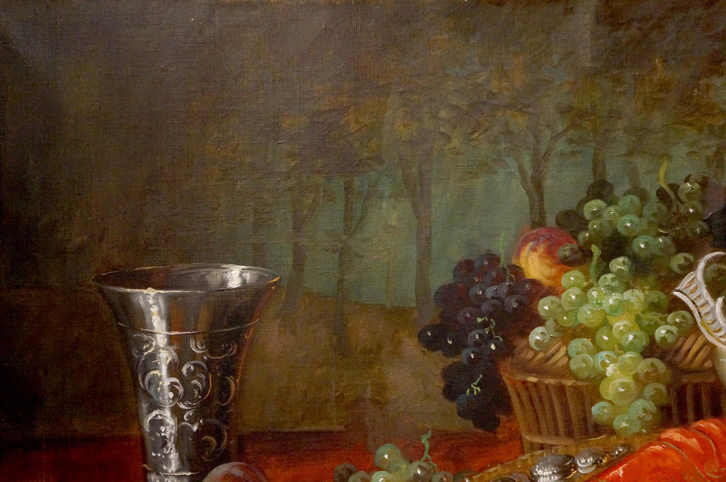 Oil painting Shrimp on the table Eduard Huber-Andorf
