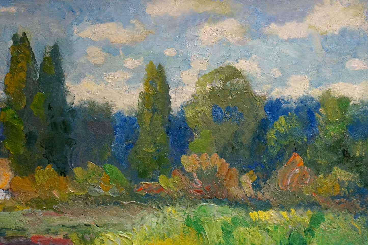 Oil painting Near the river Alexander Mynka