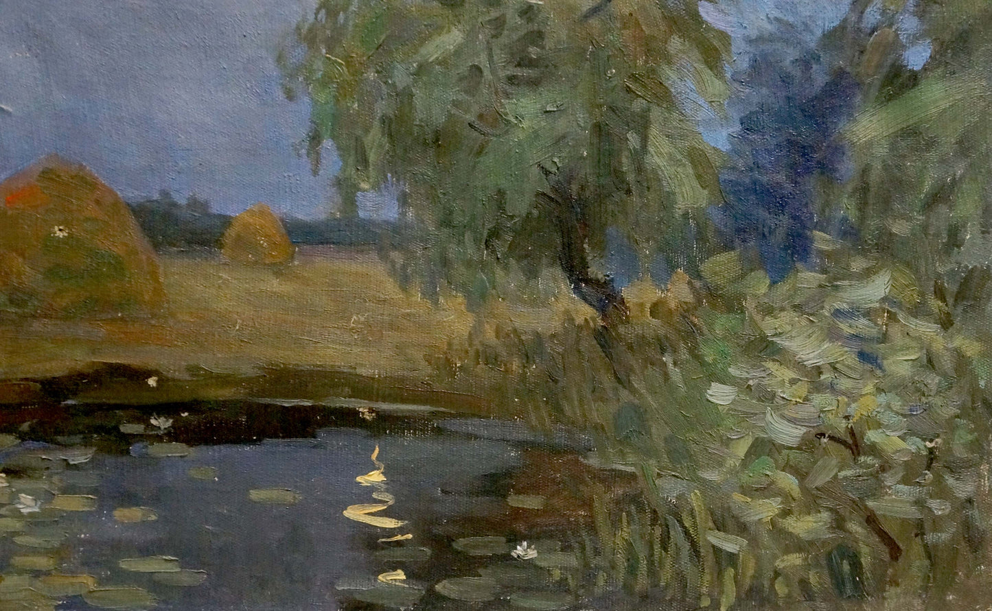 Oil painting Night romance