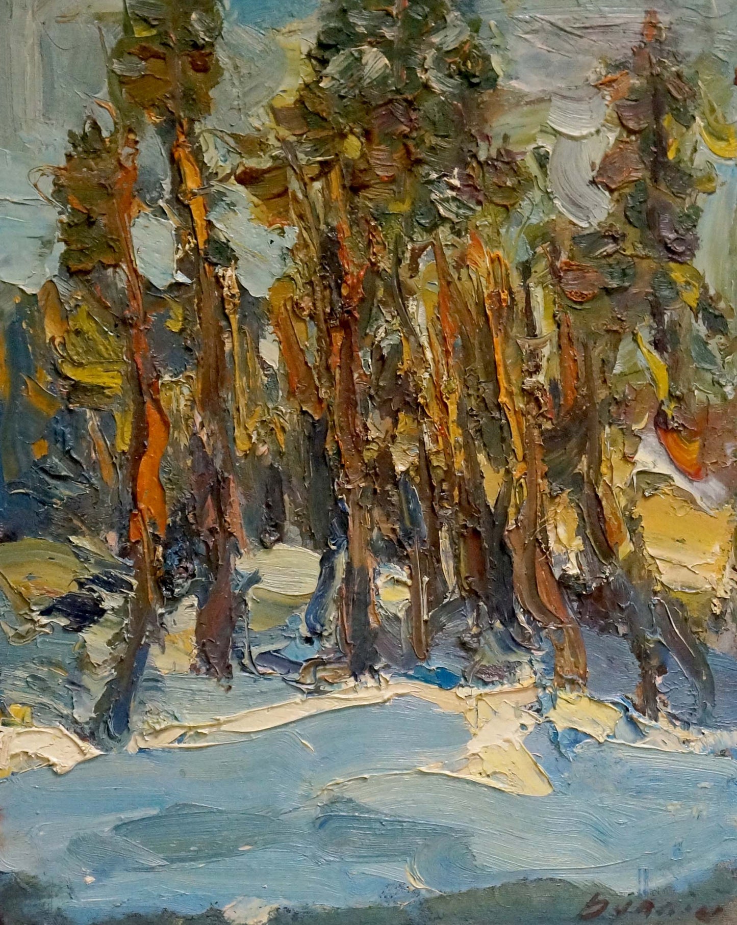 Oil painting End of winter Dupliy Sergey Alexandrovich