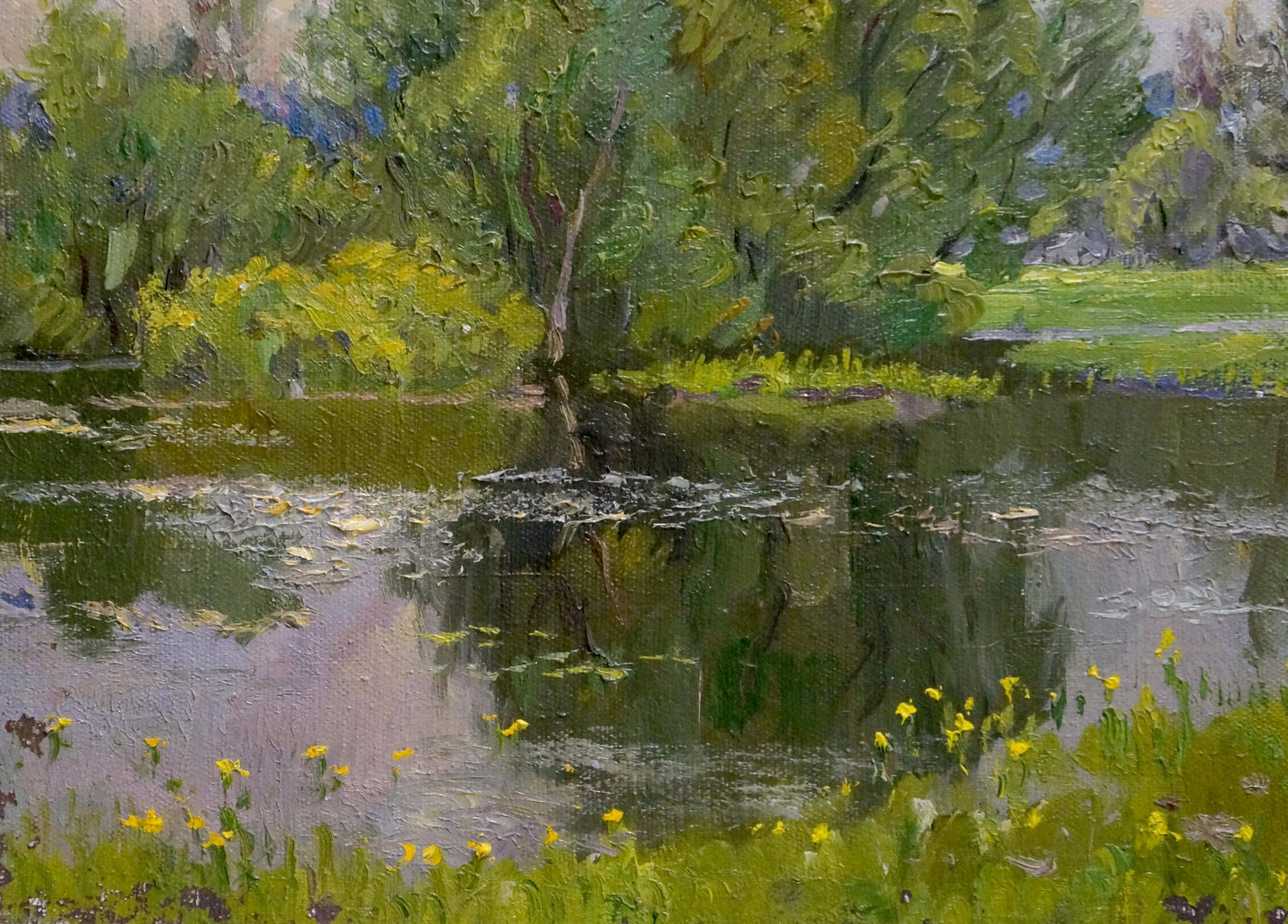 Oil painting By the river Alexander Mynka