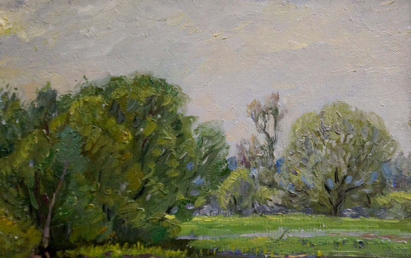 Oil painting By the river Alexander Mynka