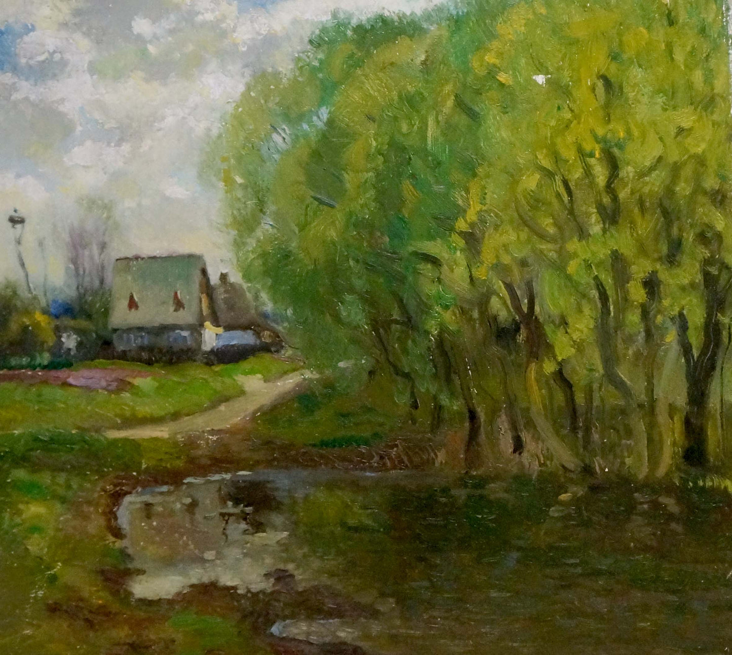 Oil painting Road to the village Mynka Alexander Fedorovich