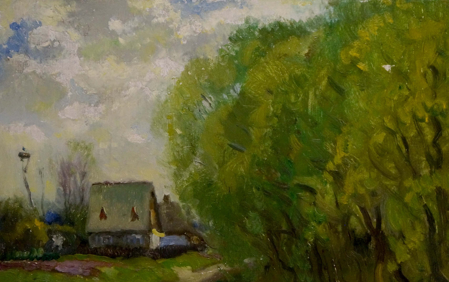 Oil painting Road to the village Mynka Alexander Fedorovich