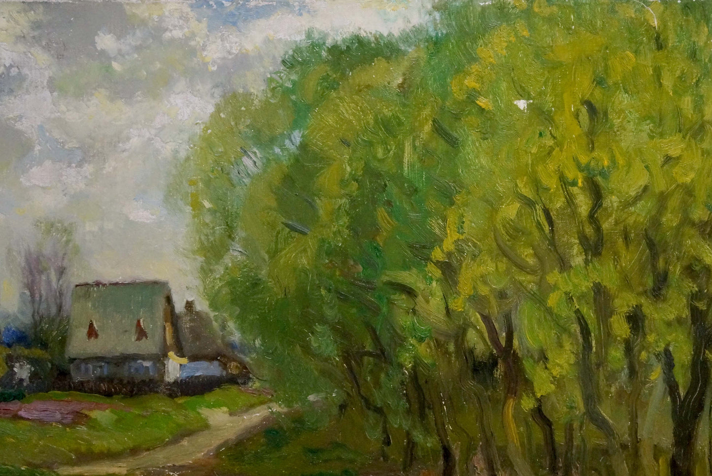 Oil painting Road to the village Mynka Alexander Fedorovich