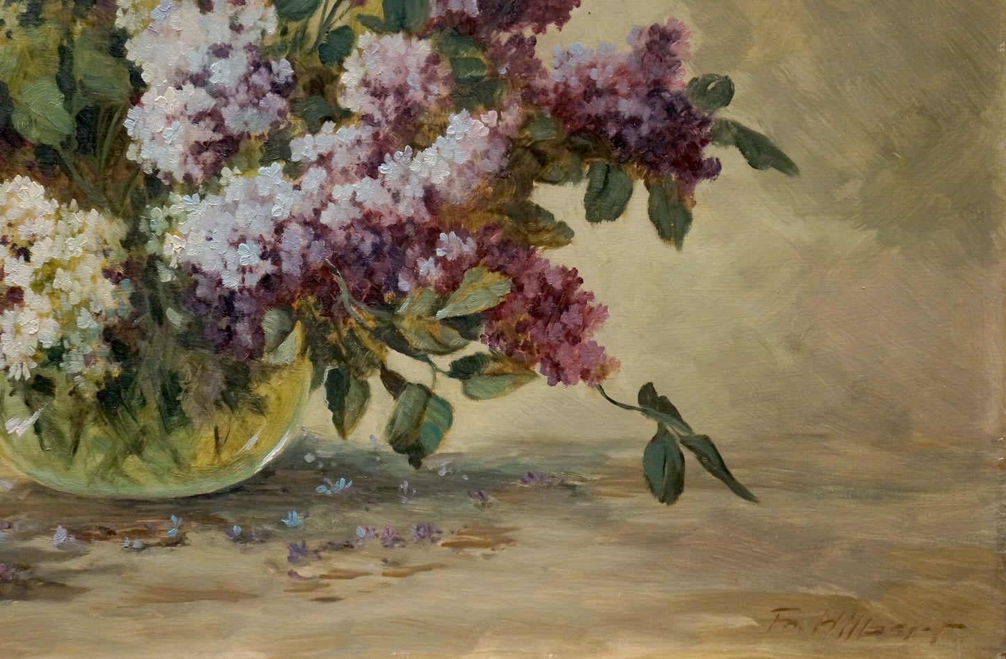 Oil painting Lilac bouquet Hilberr