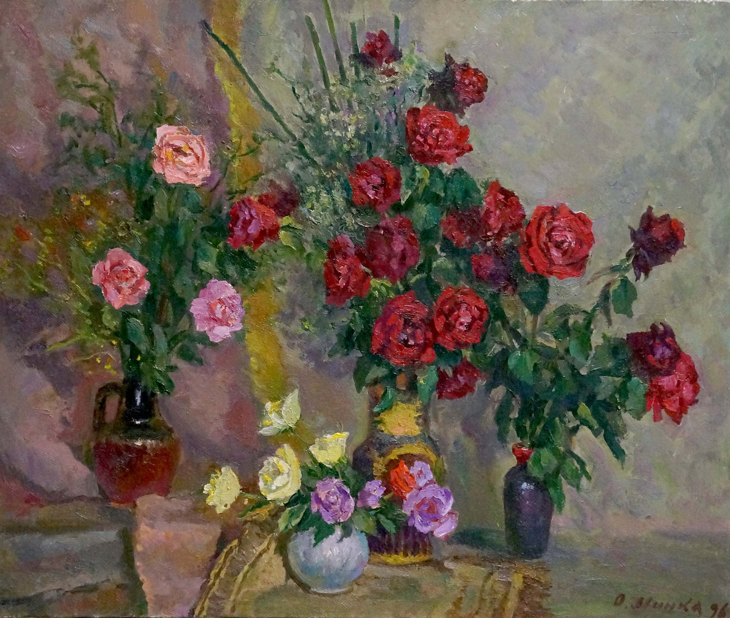 Oil painting Roses Mynka Alexander Fedorovich
