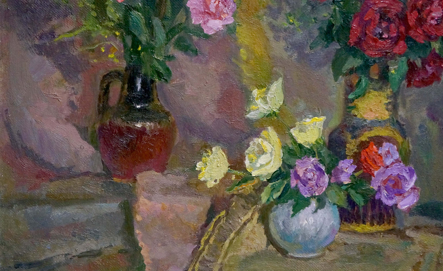 Oil painting Roses Mynka Alexander Fedorovich