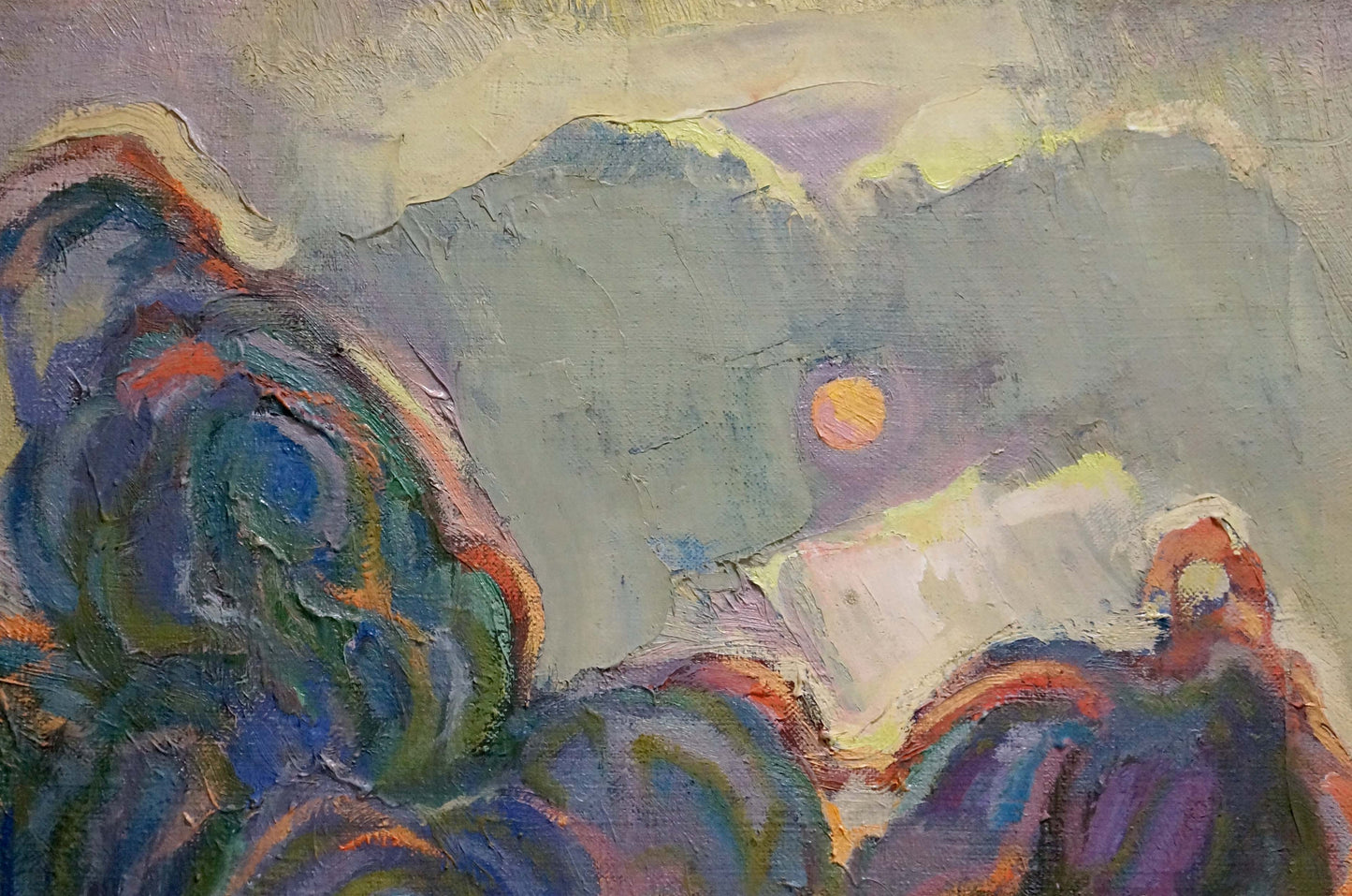 Oil painting Winter evening Khvedchuk Leonid Vladimirovich