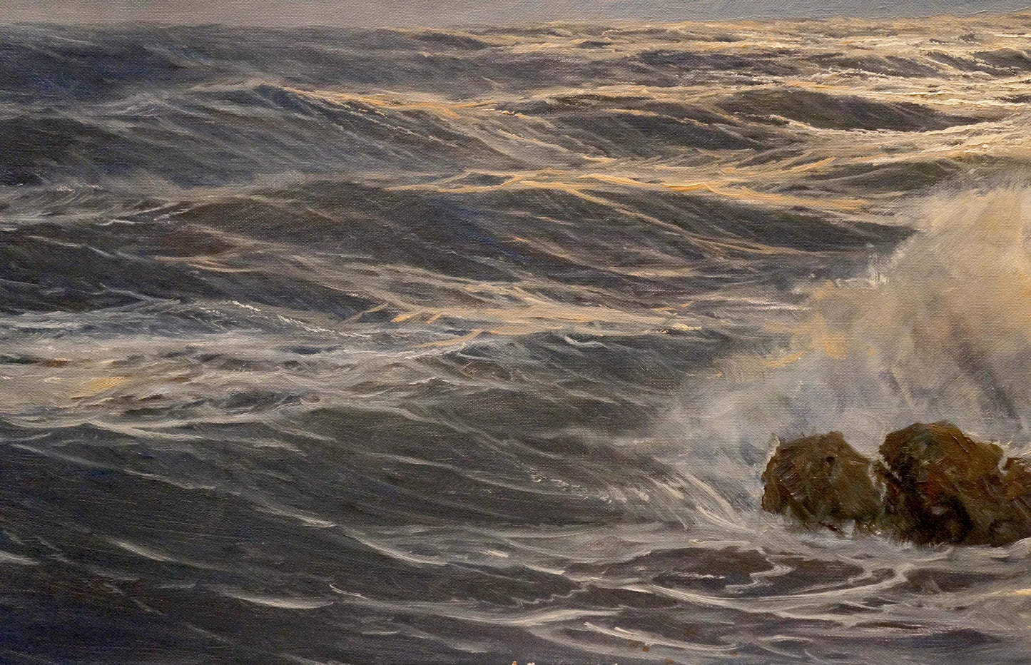 Oil painting Sea breeze Freyberg Edgar