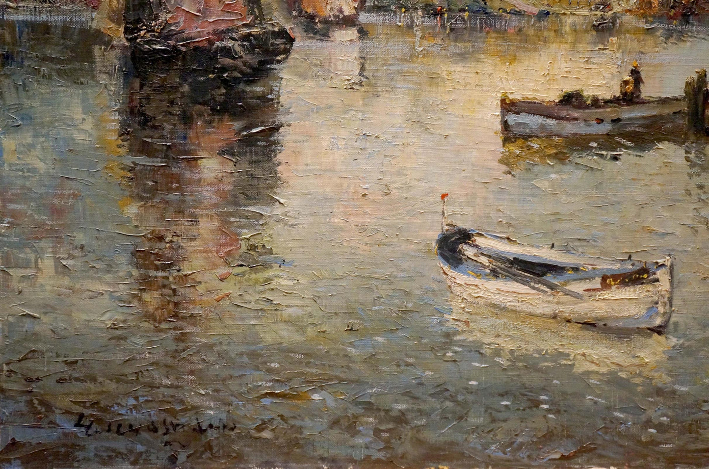 Oil painting Arrival in the city Hochstein A.