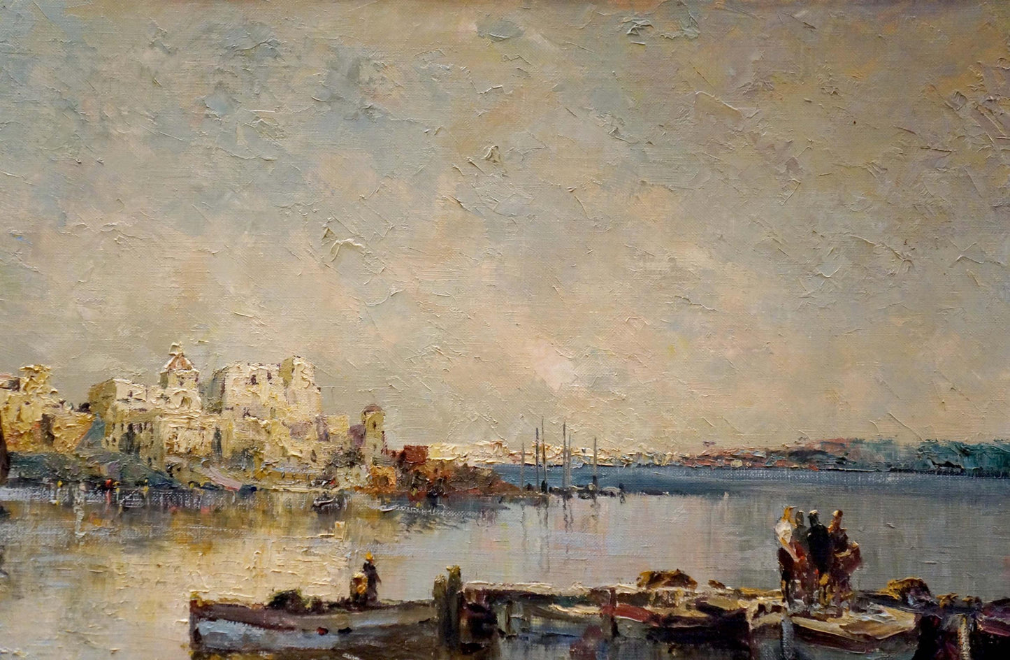 Oil painting Arrival in the city Hochstein A.
