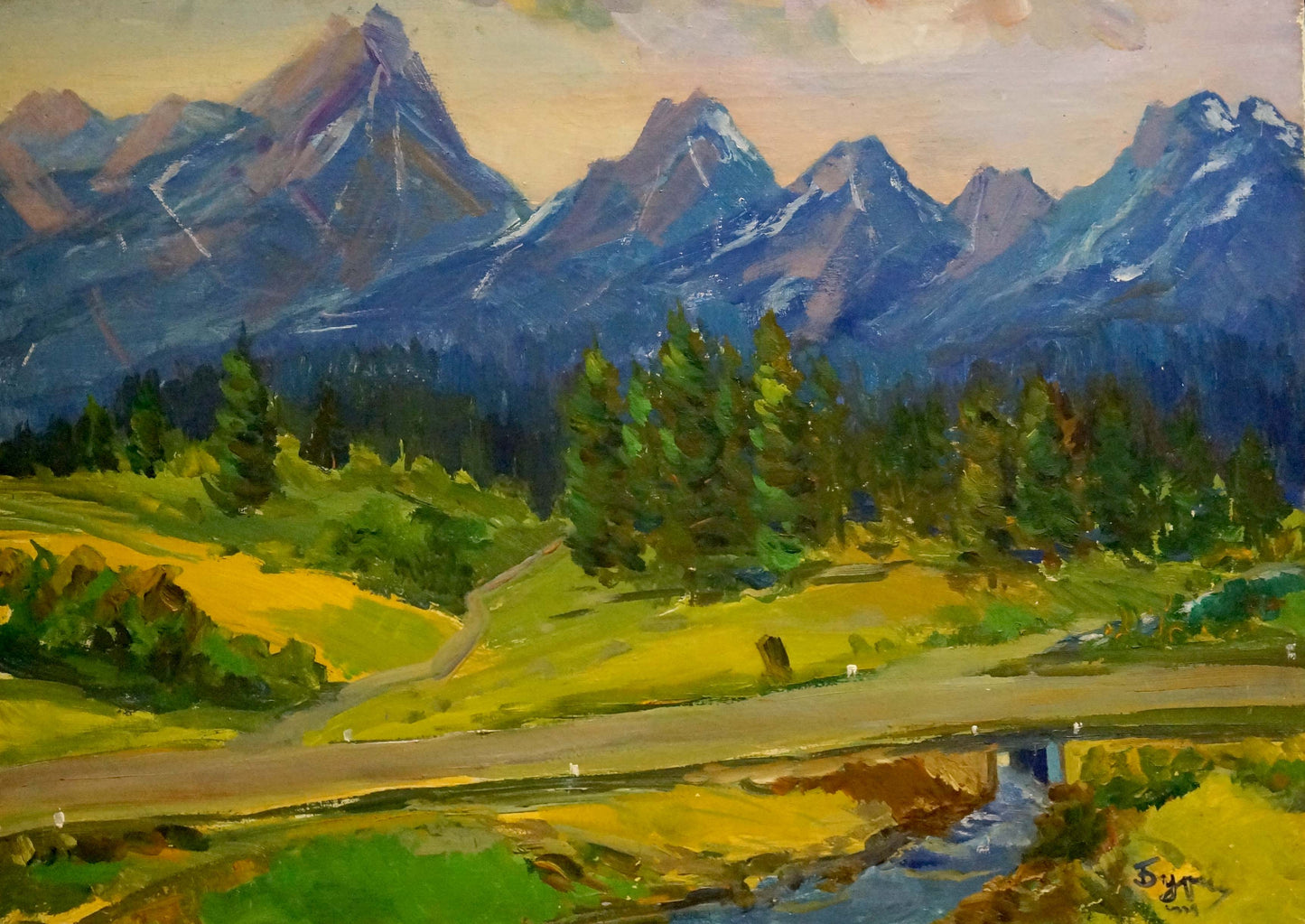 Oil painting Mountain landscape Kogan-Shats Matvey Borisovich
