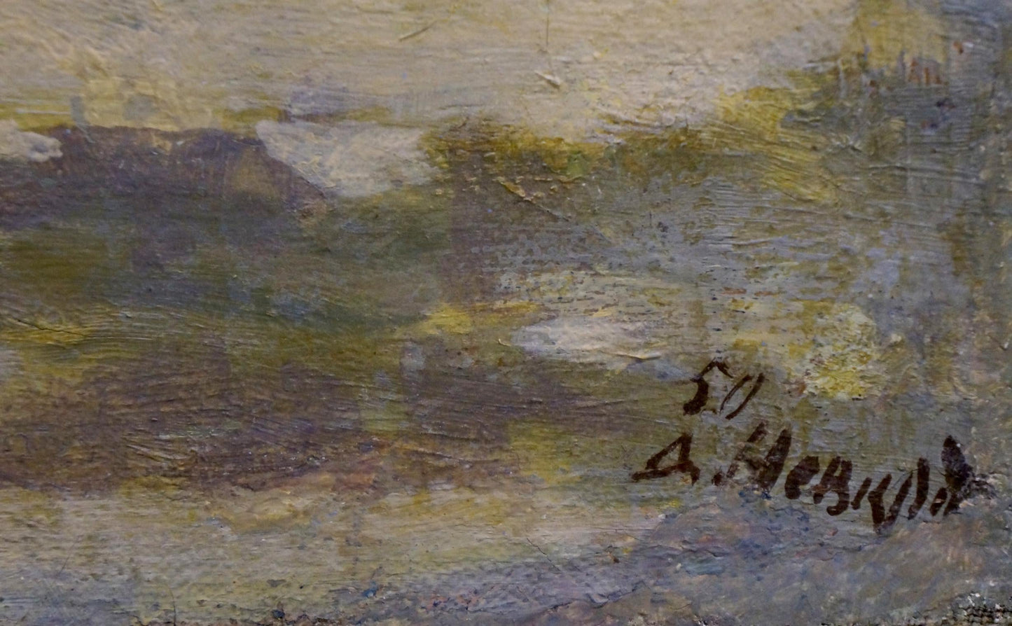 Oil painting by Nevkrytyy Denys Nykyforovych featuring a scenic park