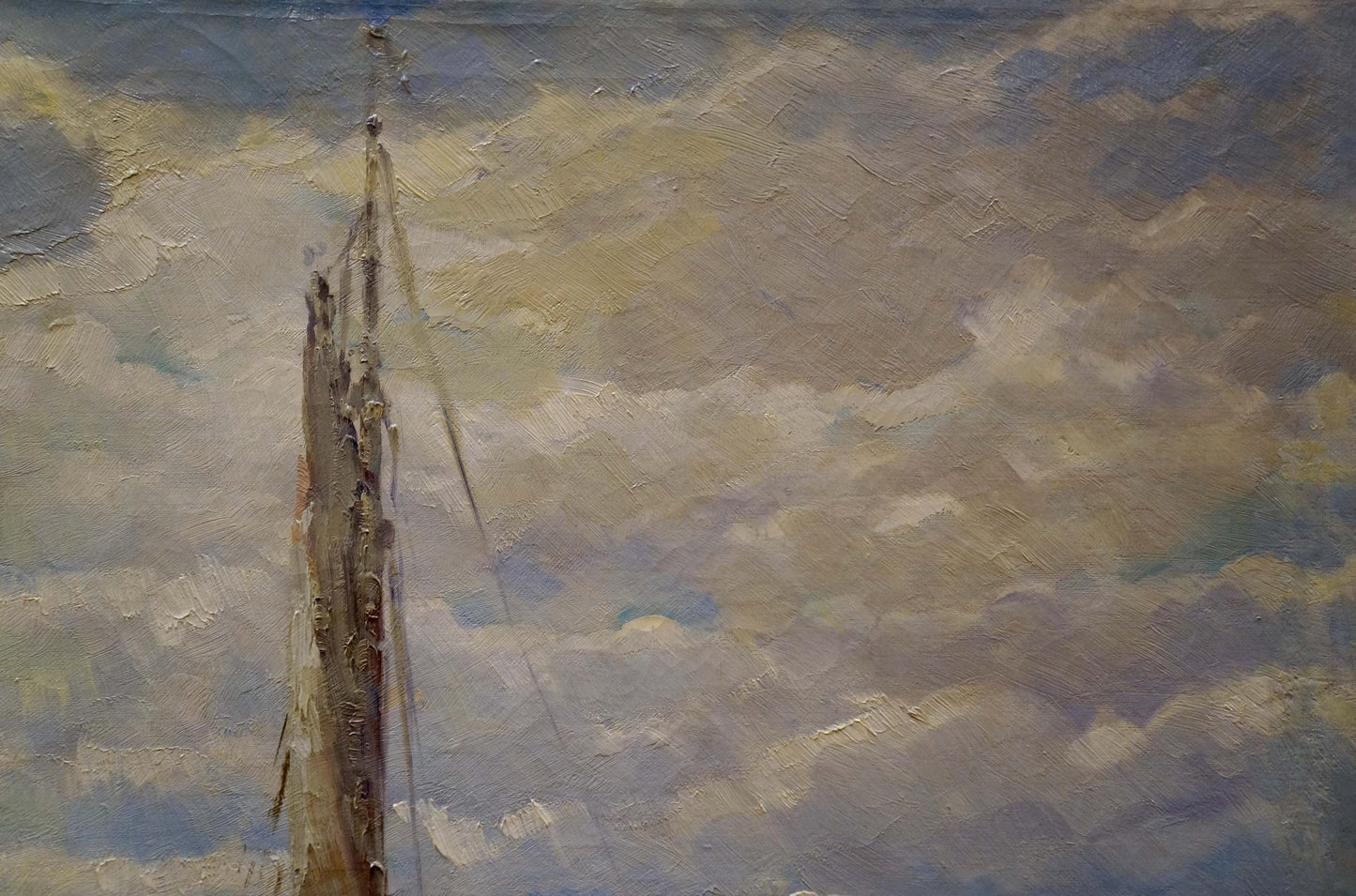 Oil painting Boats in the port