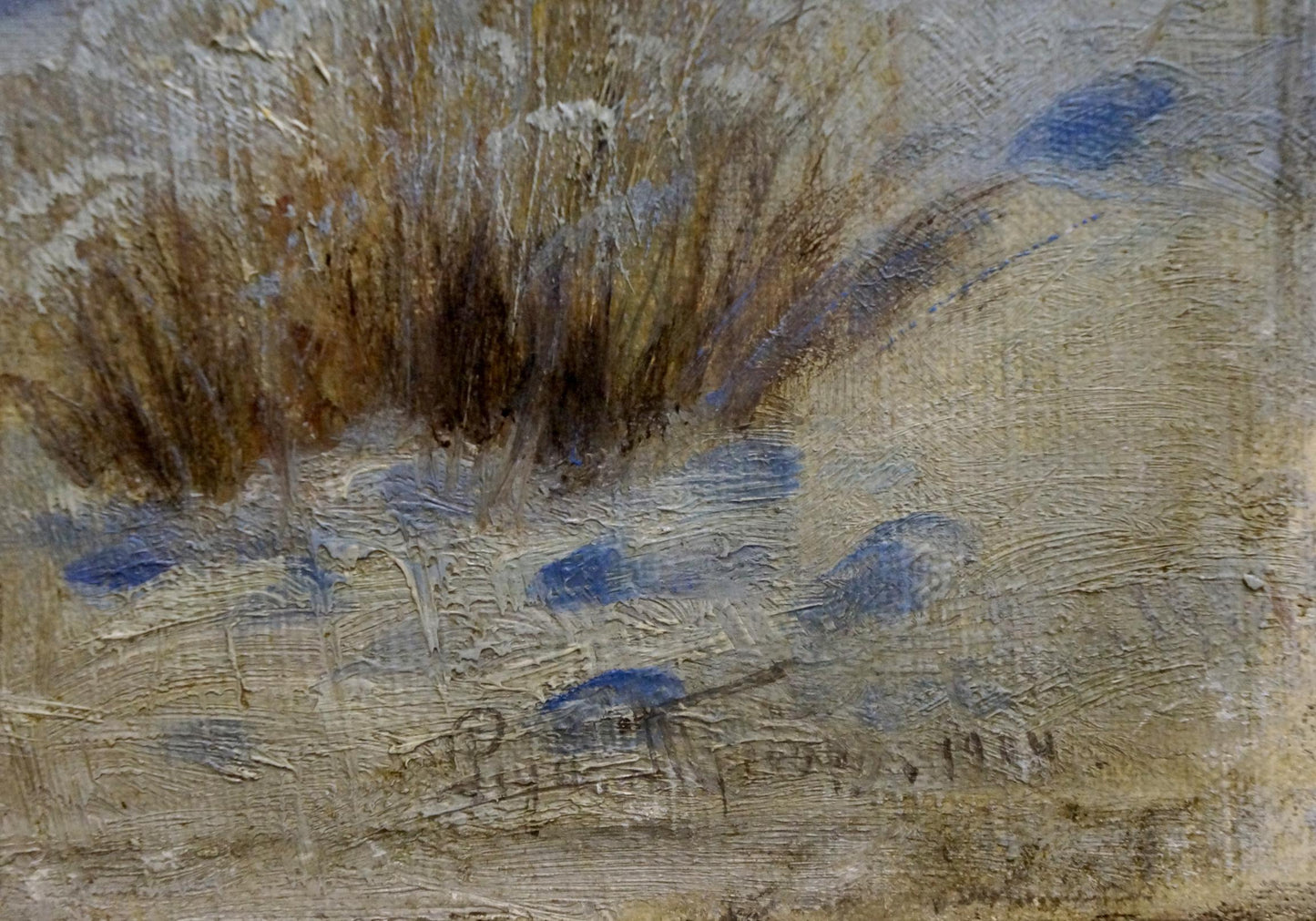 Oil painting Walk through winter nature Unknown artist