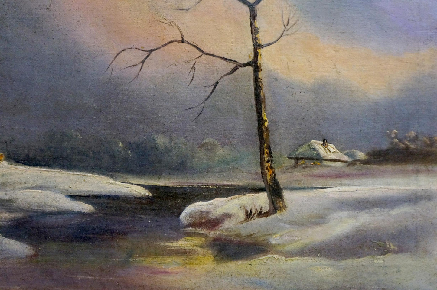 Oil painting Winter fairy tale