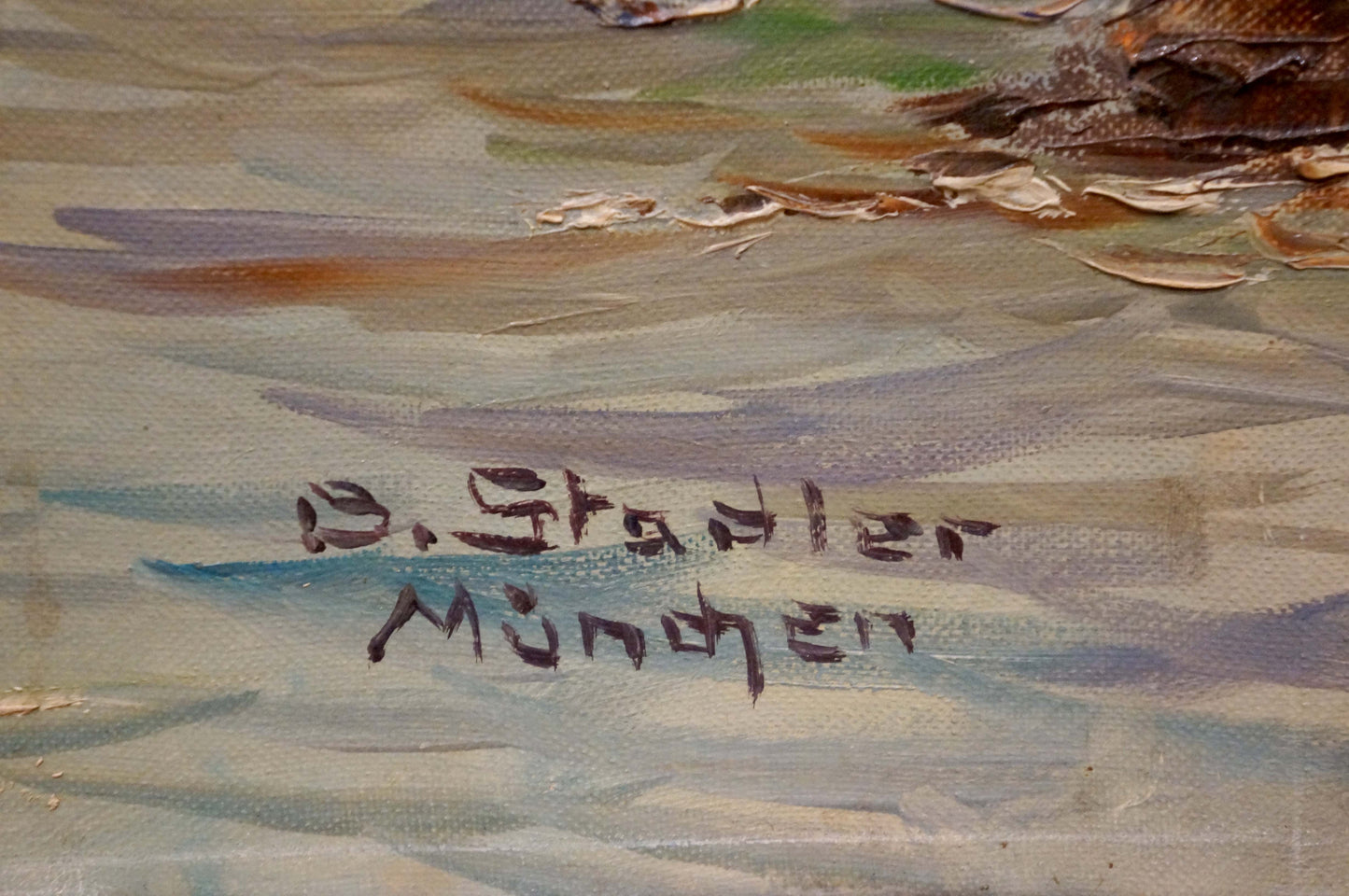 Oil painting City landscape Benno Stadler