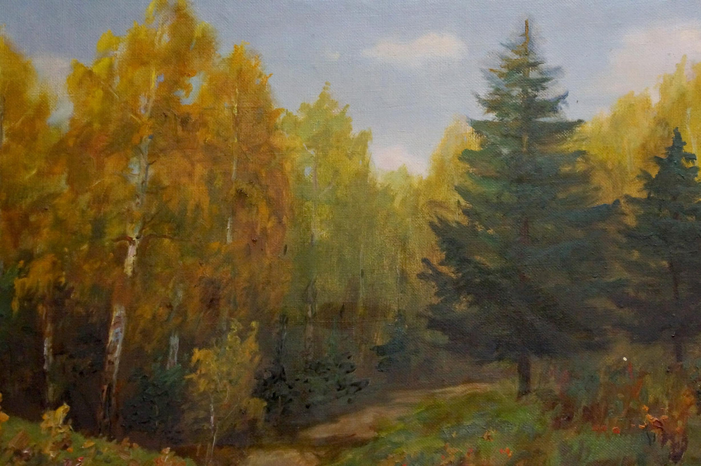 Oil painting Dense forest Konstantin Pavlovich Golovkin
