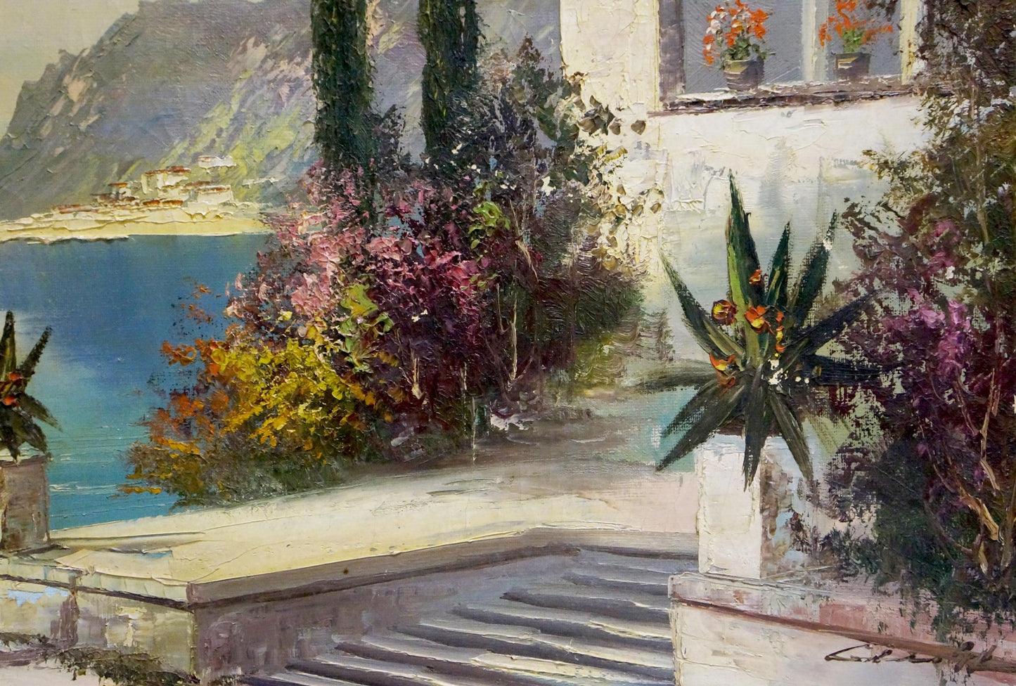 Oil painting At the resort