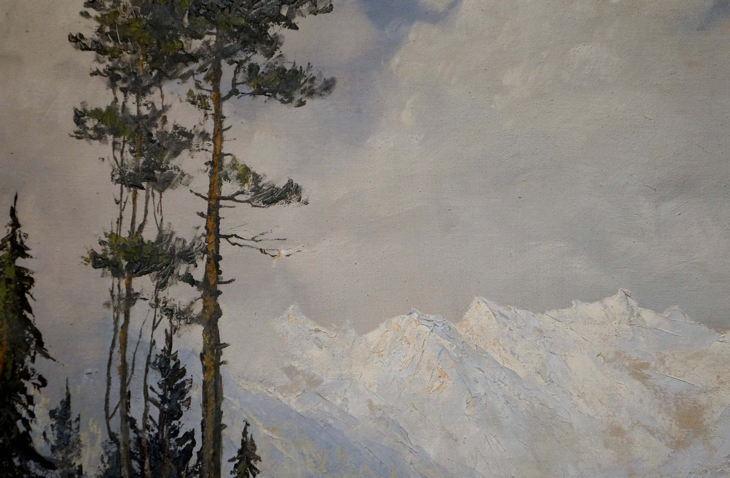 Oil painting Mountain landscape Ad. Wegener