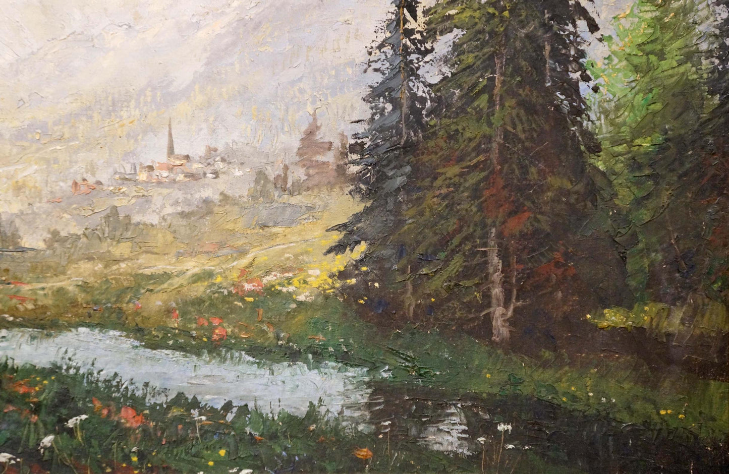 Oil painting Mountain landscape Ad. Wegener