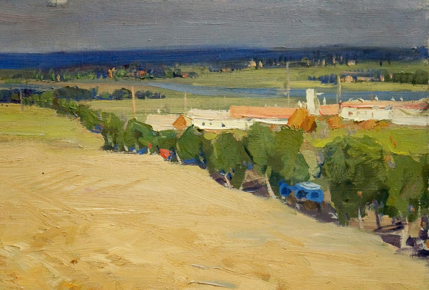 Oil painting Wheat field