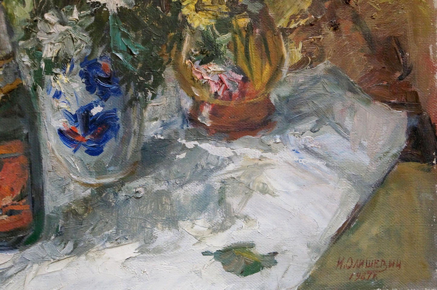 Oil painting Anniversary Still Life I. Olishevich