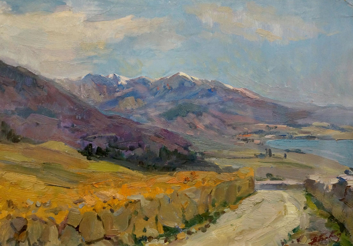 Oil painting Mountain landscape Babentsov Victor Vladimirovich