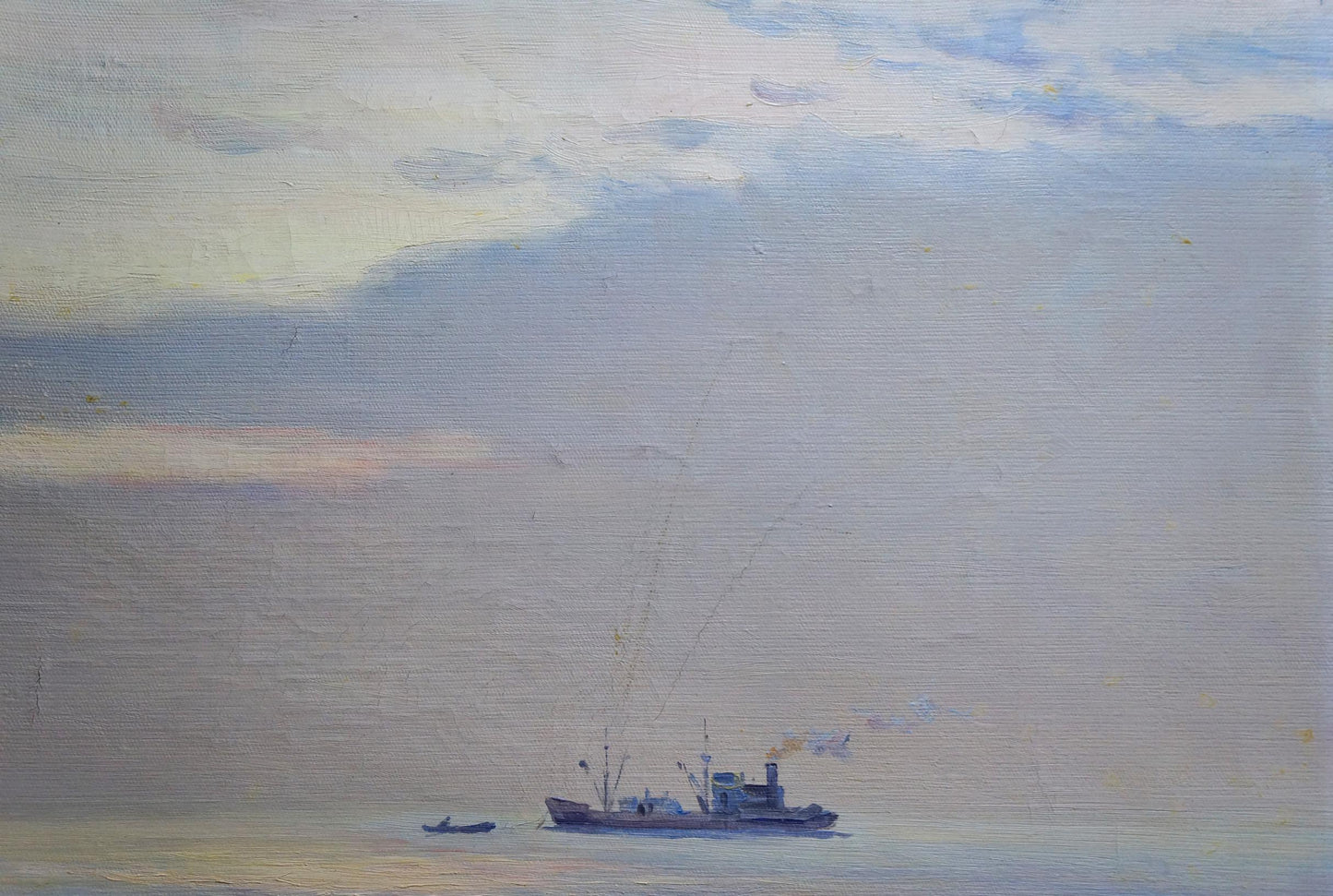 Oil painting Ship at sea Yarovoy Stepan Kalinovich