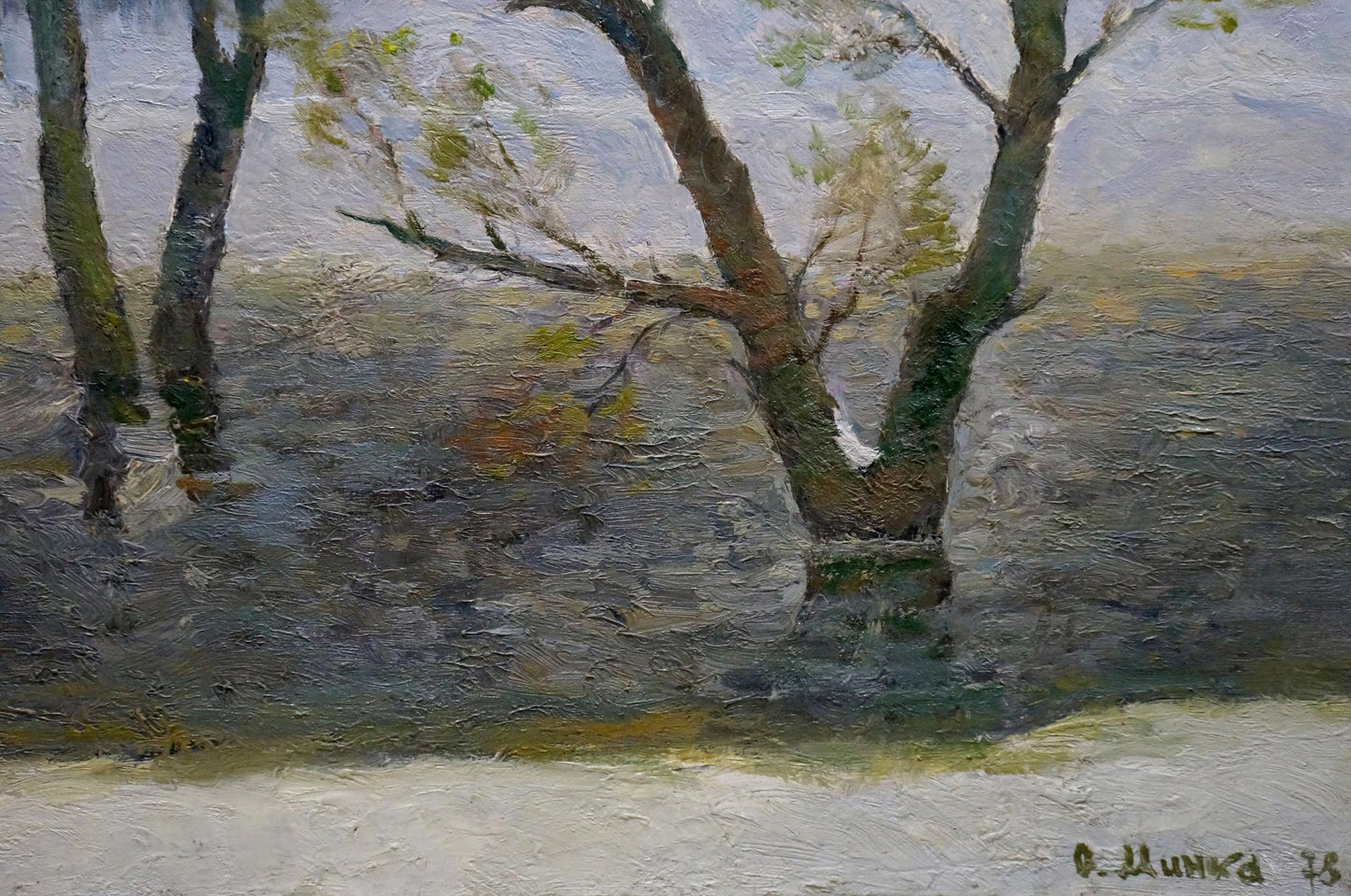 Oil painting In March Minka Alexander Fedorovich