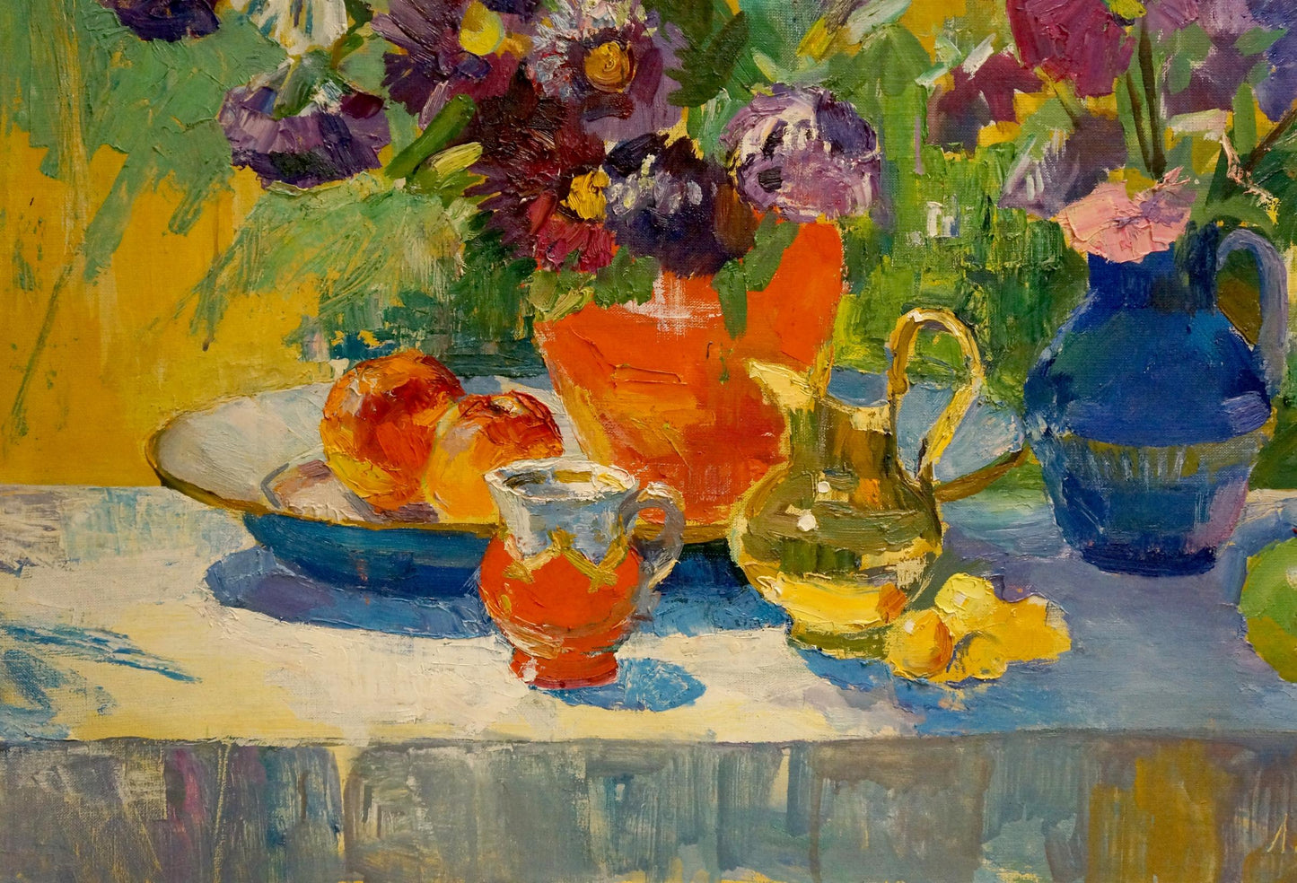 Oil painting Flowers and sweets Polyakova Lyudmila Valentinovna