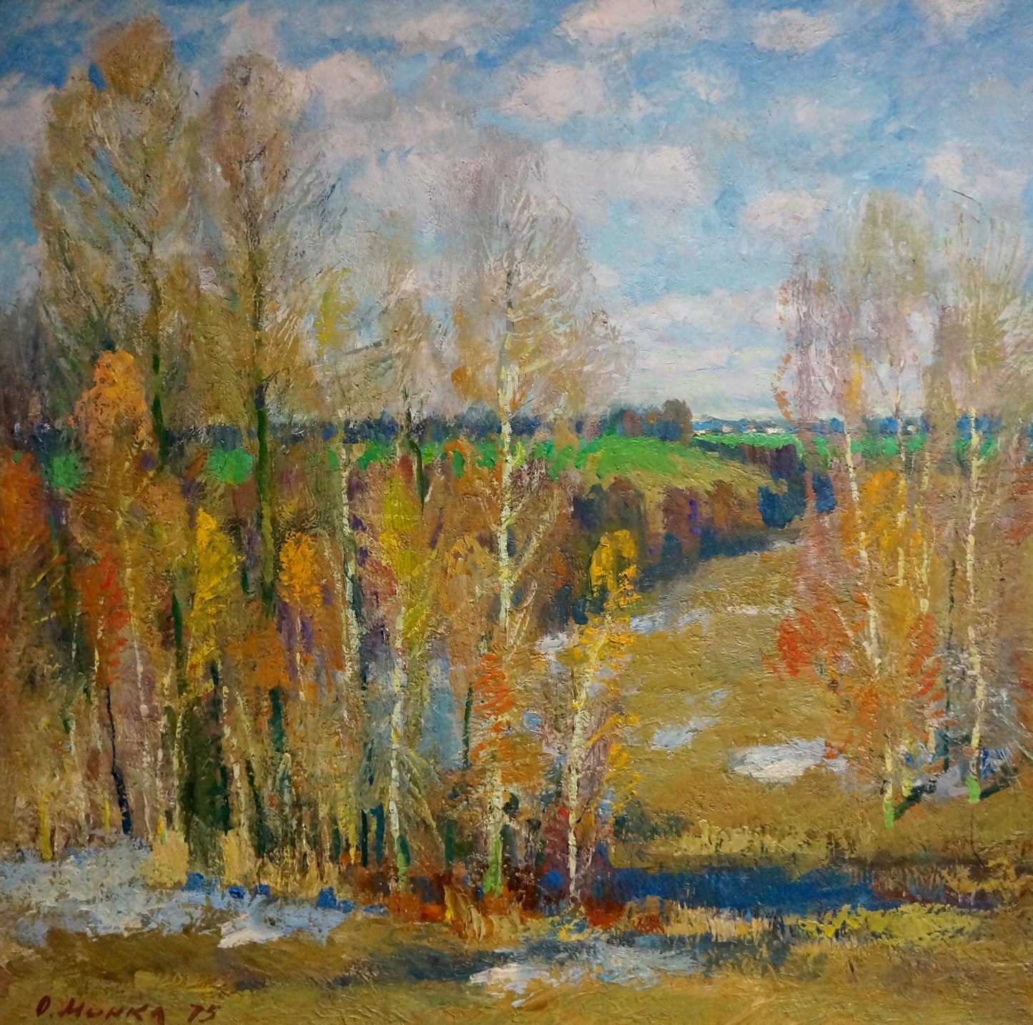 Oil painting After winter Mynka Alexander Fedorovich