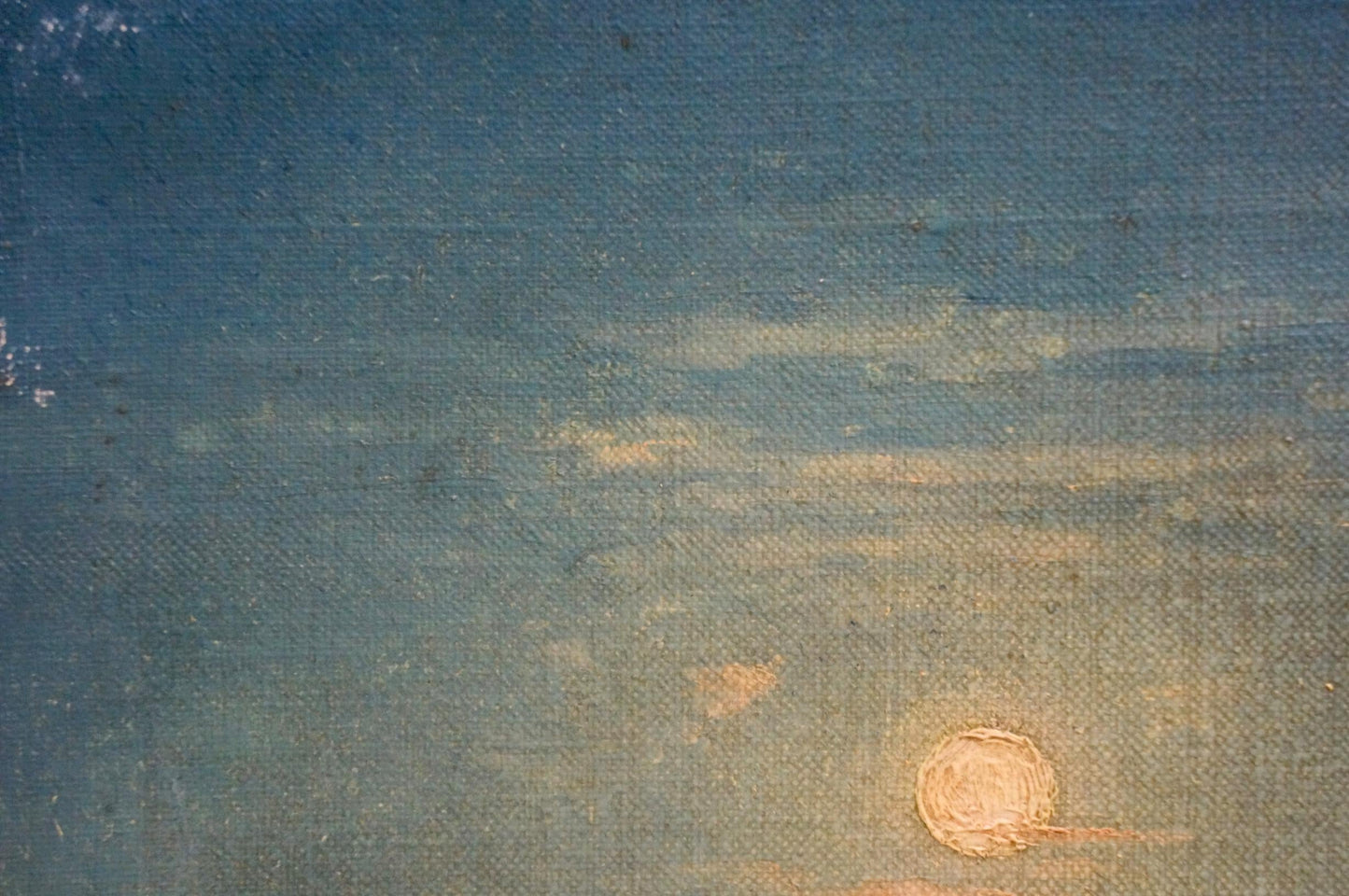 Oil painting Night sea Unknown artist