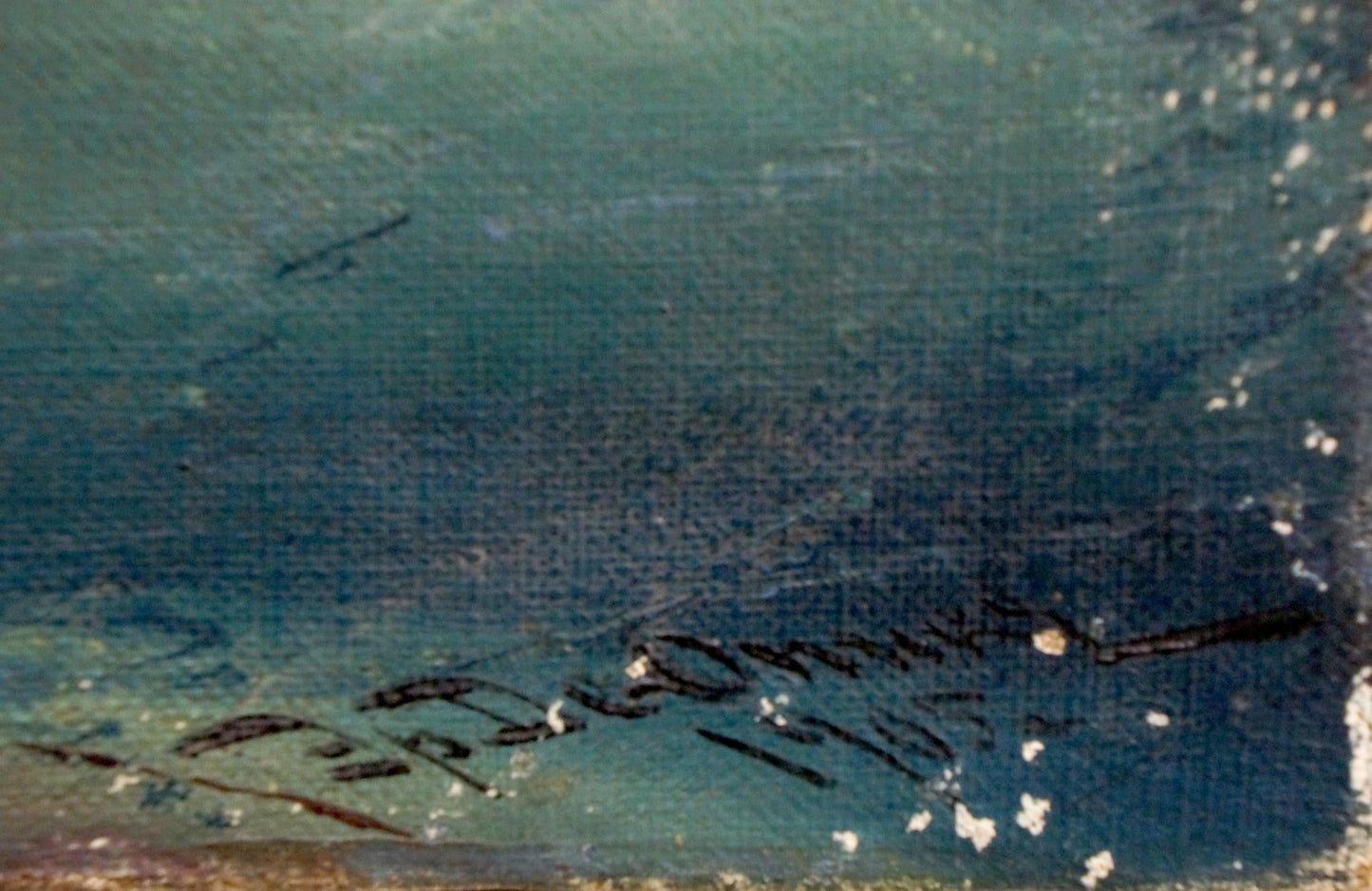 Oil painting Night sea Unknown artist