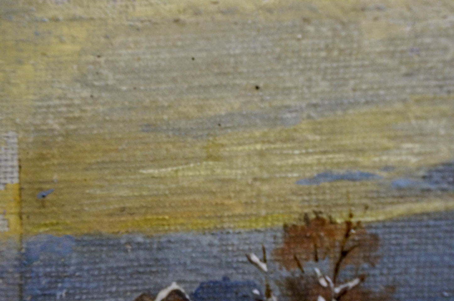 Oil painting Boat on a frozen river Unknown artist
