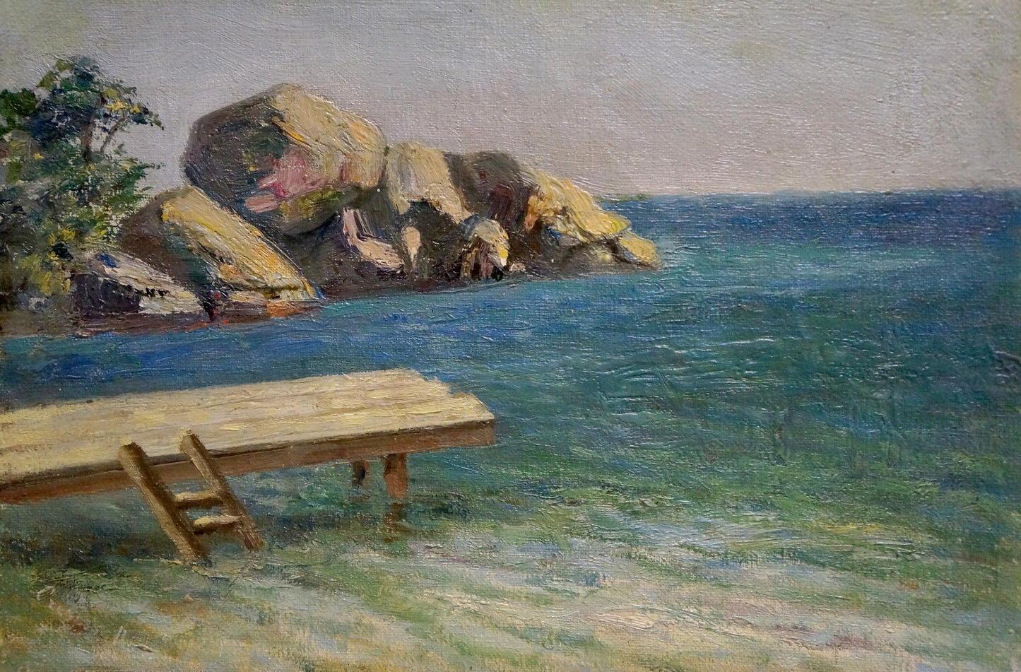 Oil painting Off the coast Paul Christiaan Poll