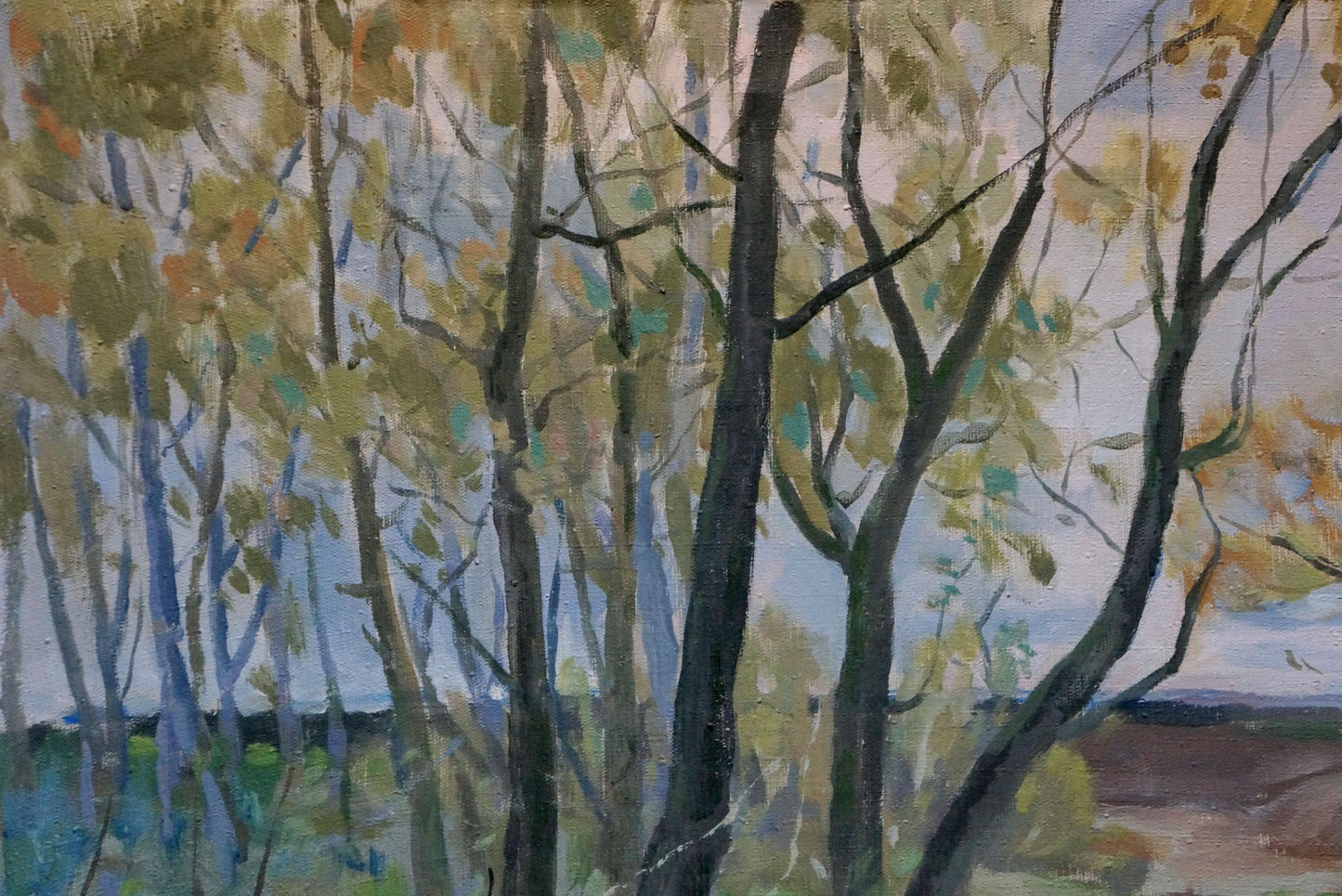 Oil painting Forest landscape Minka Alexander Fedorovich