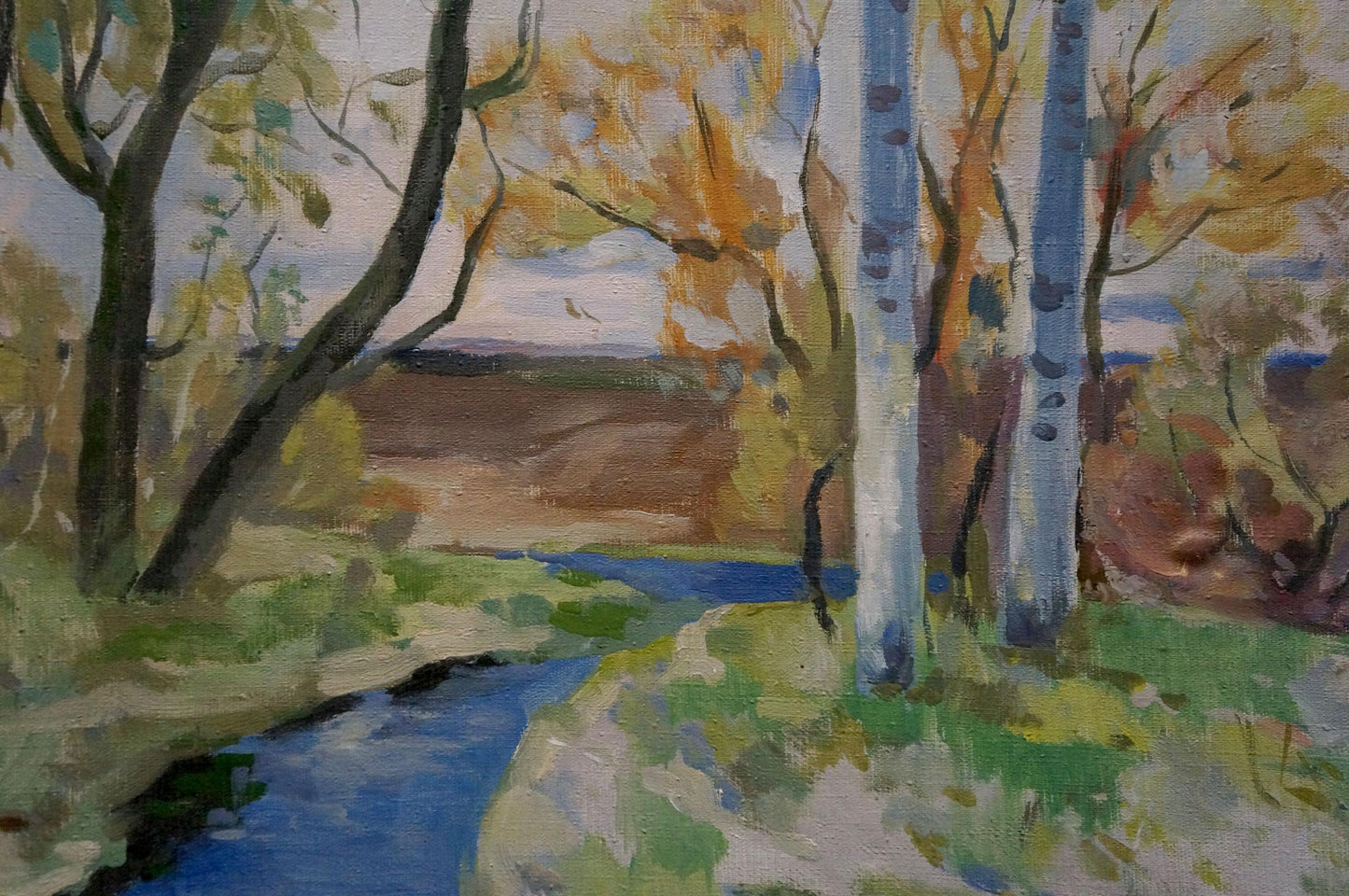 Oil painting Forest landscape Minka Alexander Fedorovich