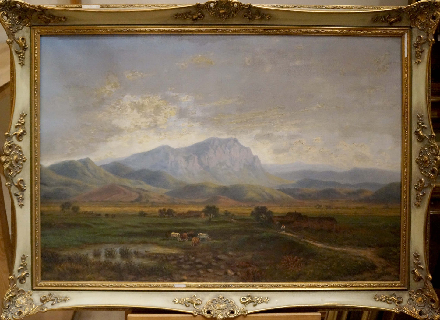 Oil painting Natural landscape F. W. Nickel