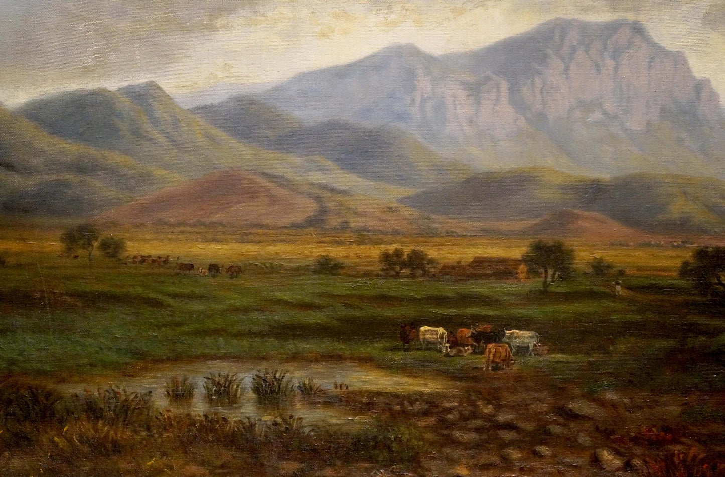 Oil painting Natural landscape F. W. Nickel