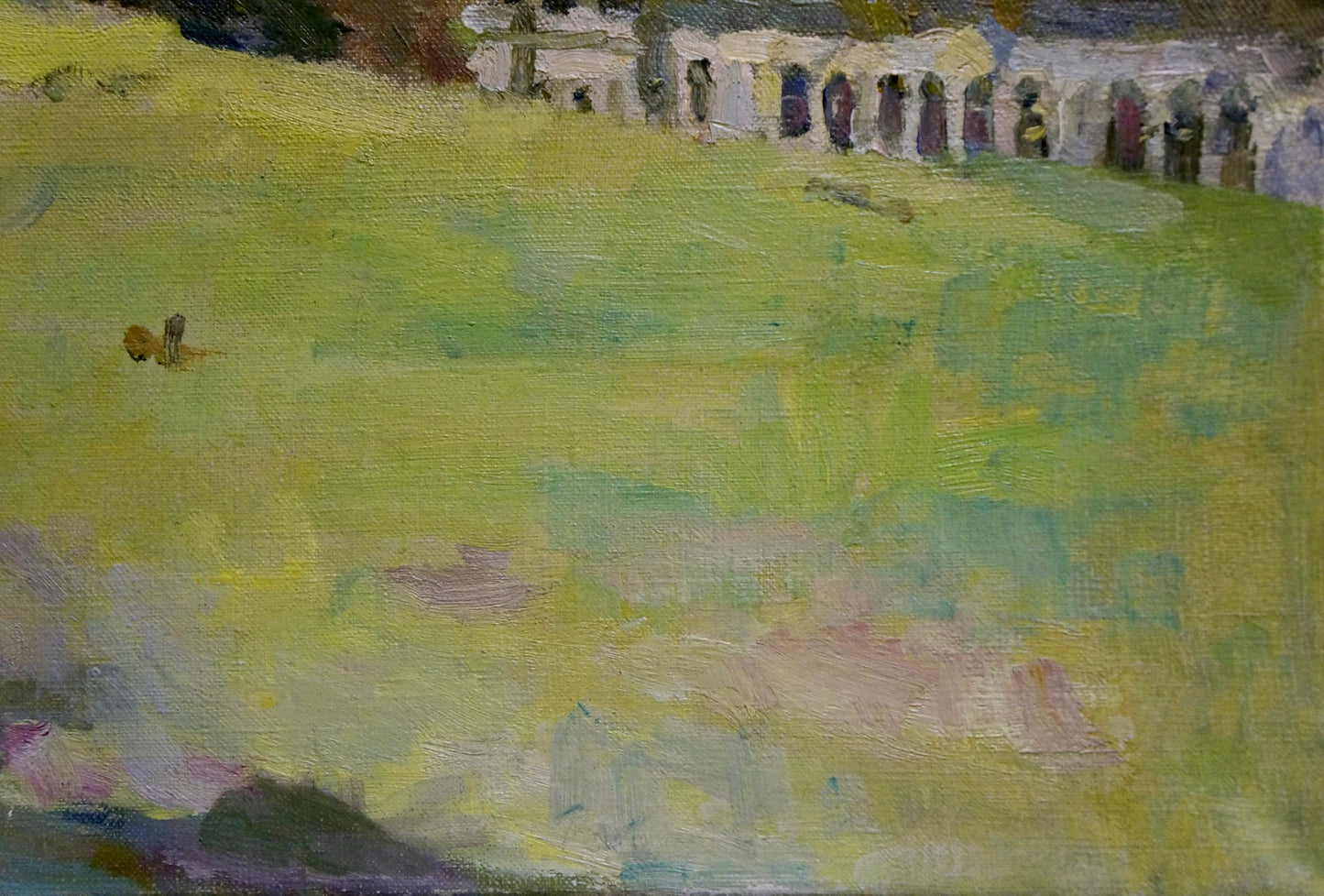 Oil painting View of the village Bozhi Mikhail Mikhailovich