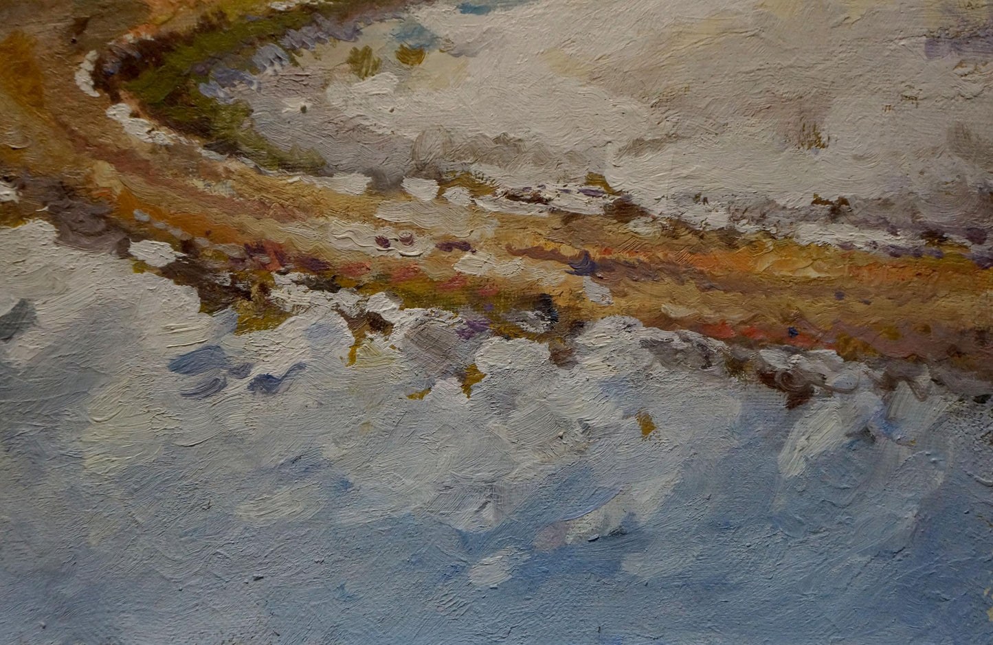 Oil painting Winter path Minka Alexander Fedorovich