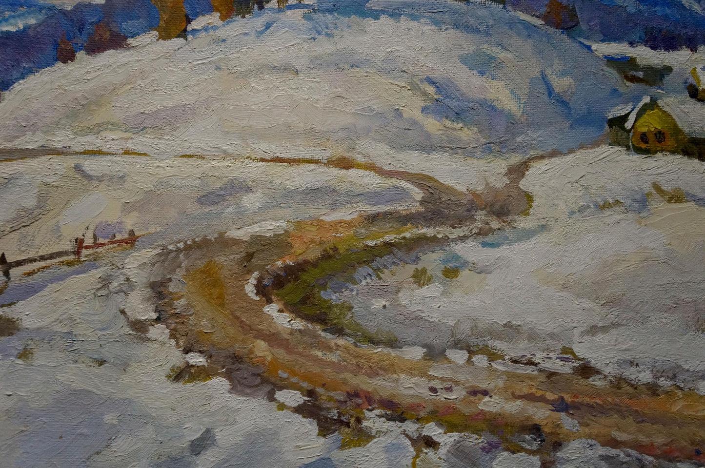 Oil painting Winter path Minka Alexander Fedorovich