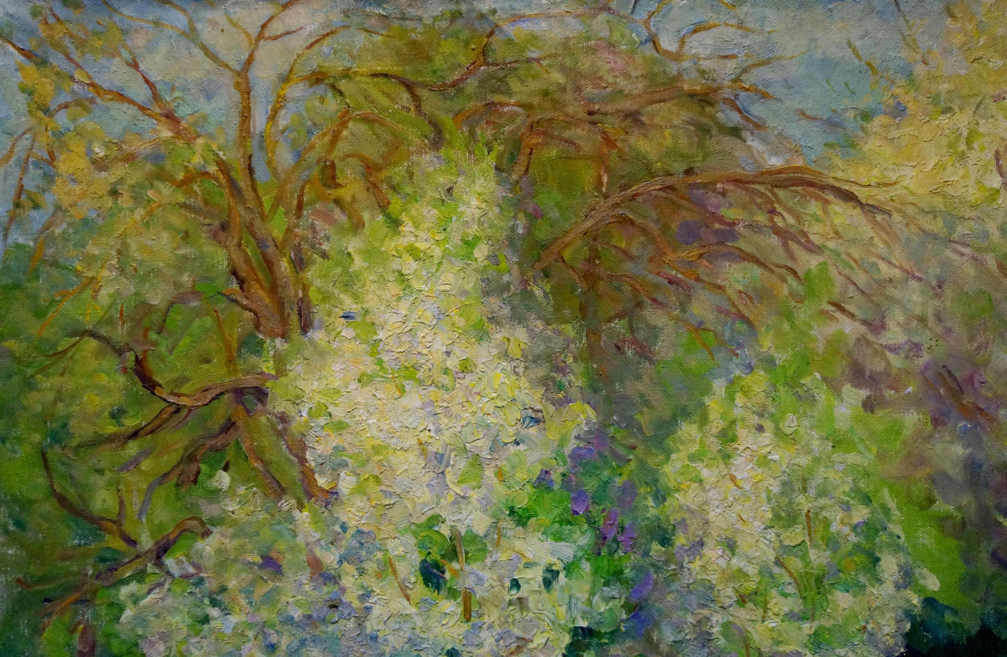 Oil painting The garden has blossomed Galkun Tatiana Dmitrievna