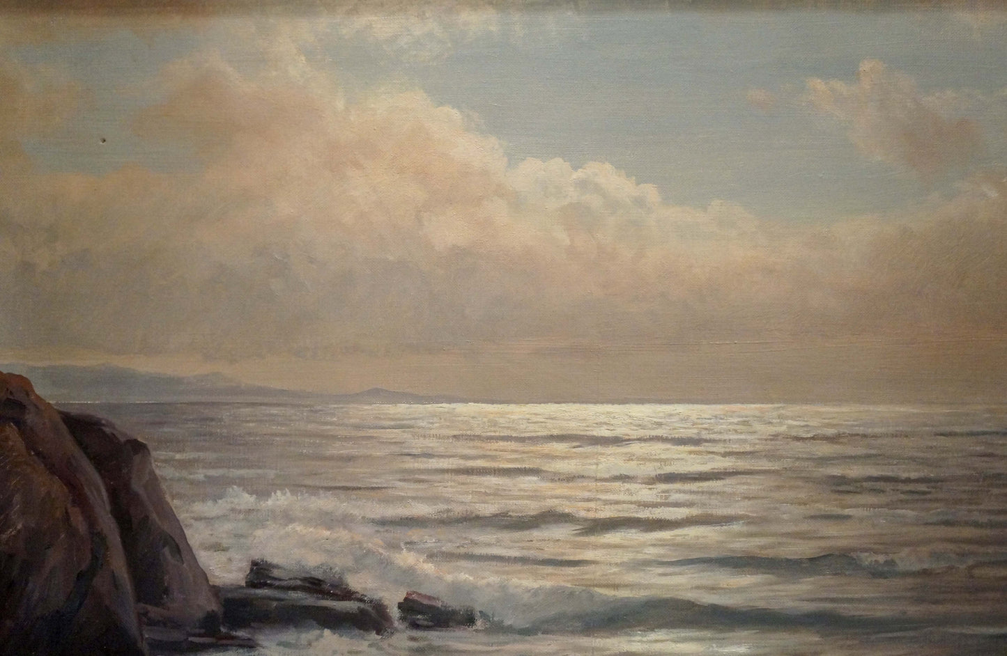Oil painting Calm quiet waves