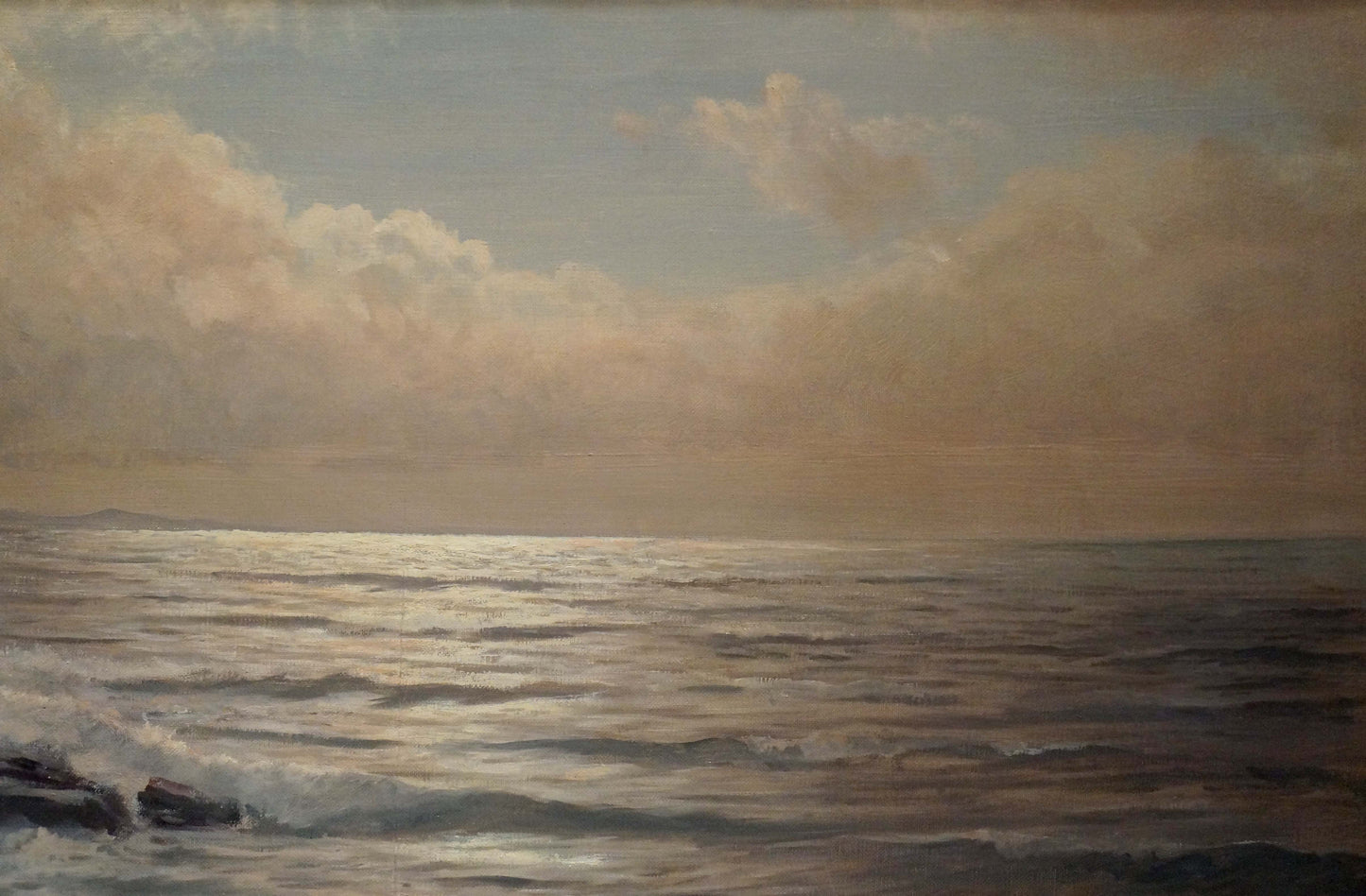 Oil painting Calm quiet waves
