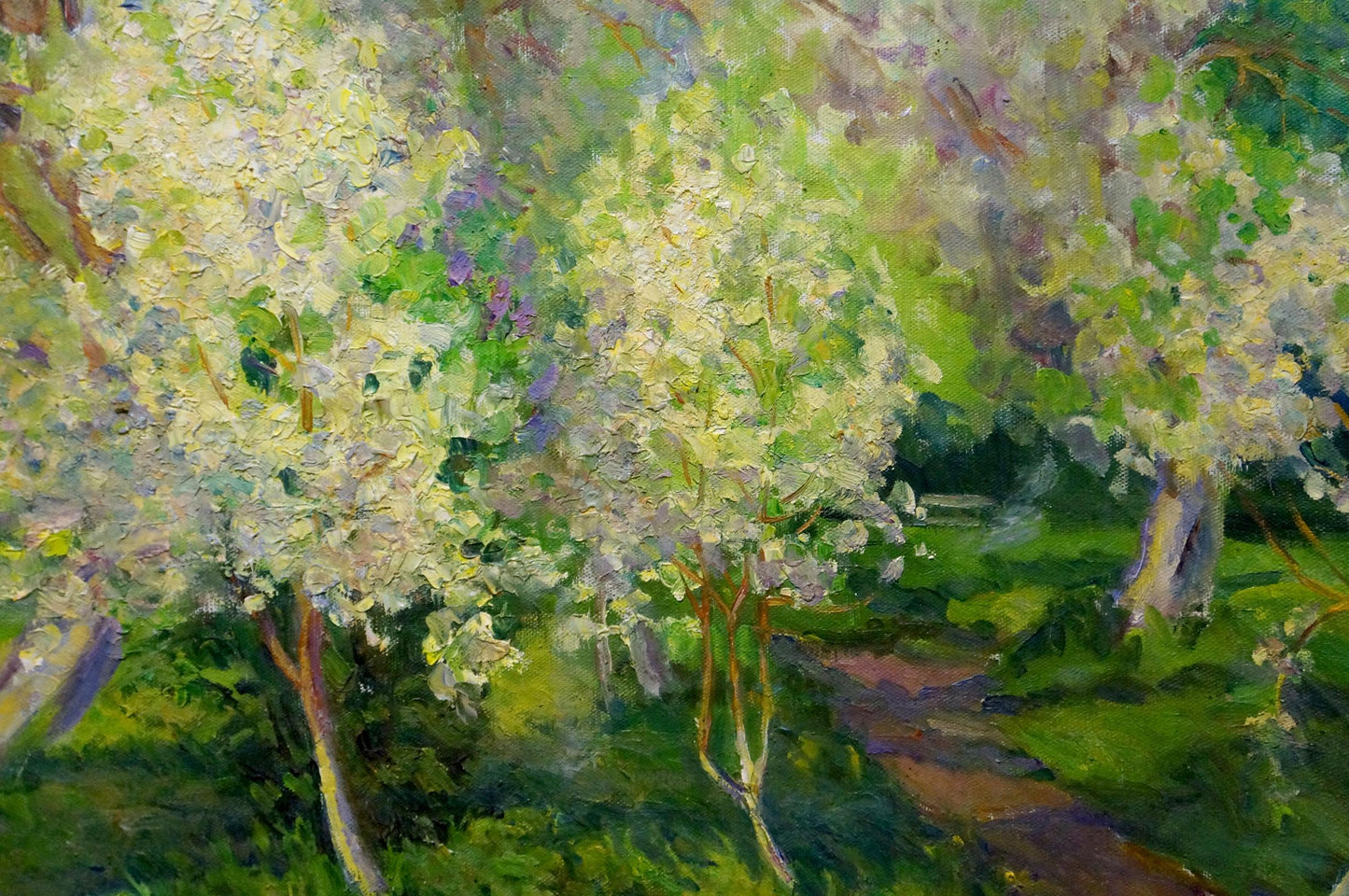 Oil painting The garden has blossomed Galkun Tatiana Dmitrievna