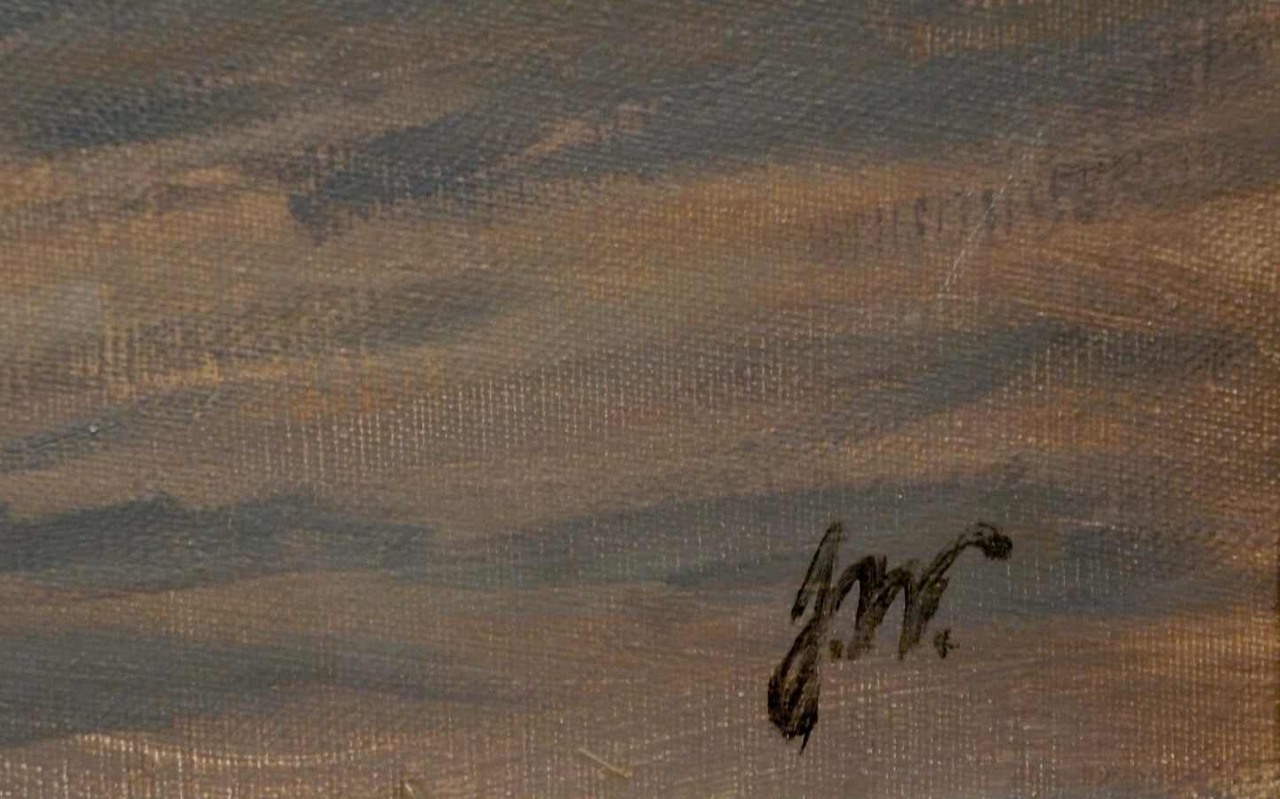 Oil painting Calm quiet waves